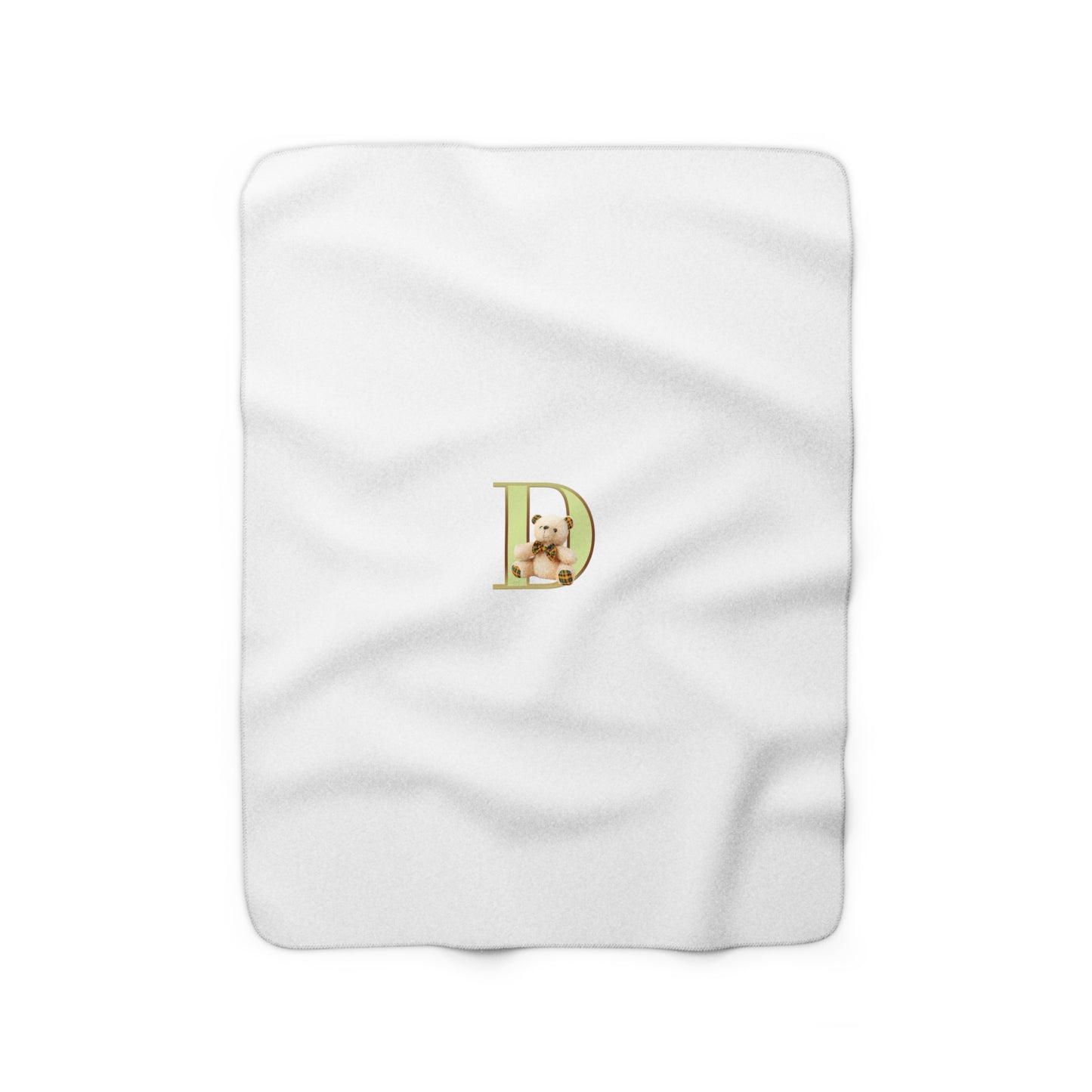 "Dreamy Delights: Luxurious Sherpa Fleece Blanket with Letter D - Unleashing Cozy Elegance and Personalized Comfort for Your Home"