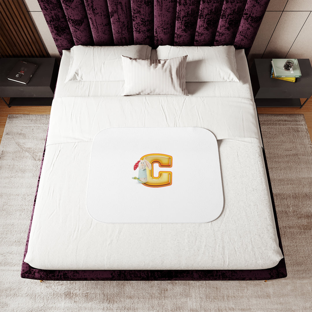 "CozyCraze: Elevate Your Comfort with the Letter C Sherpa Blanket Collection"