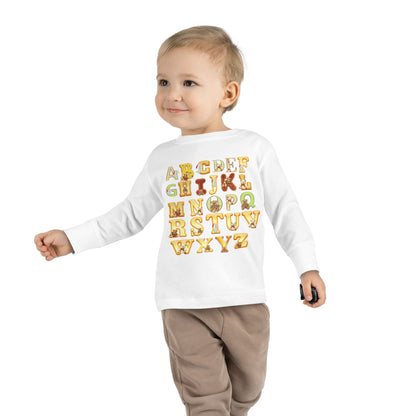 All Alphabet and Letters From A-Z for Children Practice School Practice Personal Trainings Long Sleeve Tee