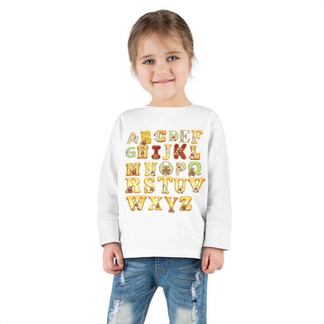 All Alphabet and Letters From A-Z for Children Practice School Practice Personal Trainings Long Sleeve Tee