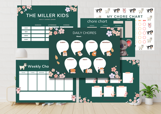 "Interactive Kids Chore Chart Kit with Reward System, Magnetic Board, and Dry Erase Markers - Trending Educational Tools for Effective Parenting and Household Organization on Shopify"